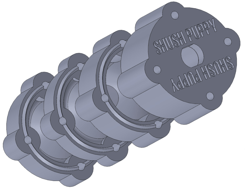 Shush Puppy Suppressor 3D Printed