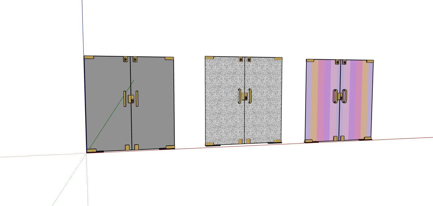 Glass Door 3d model for sketchup Exterior Interior Vastu