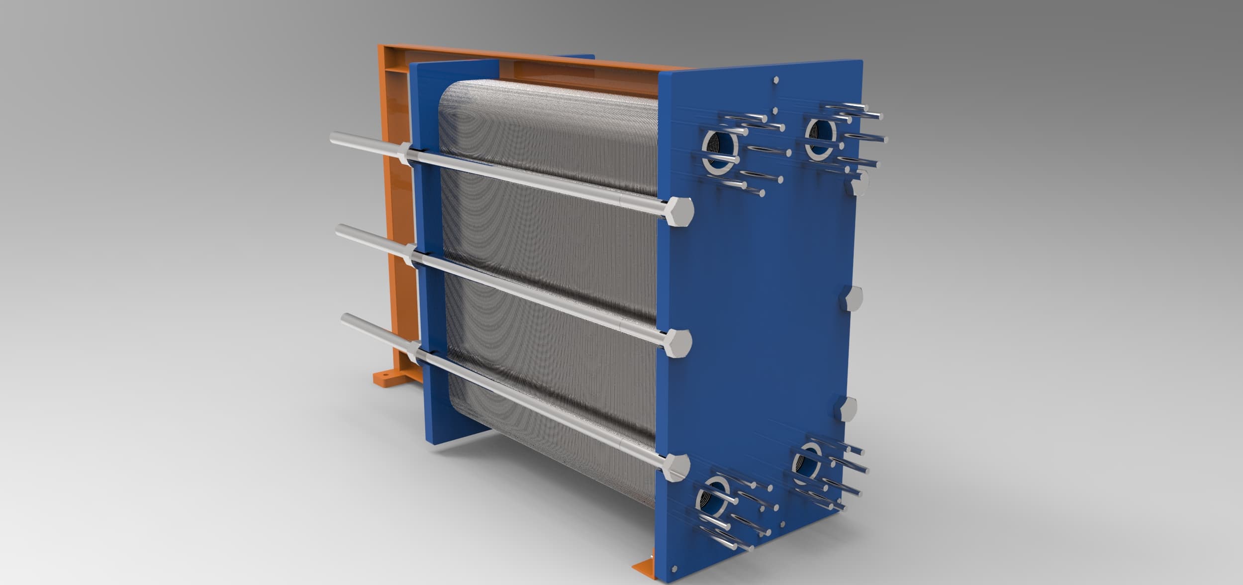 Plate heat exchanger 3D Model 3DHunt.co