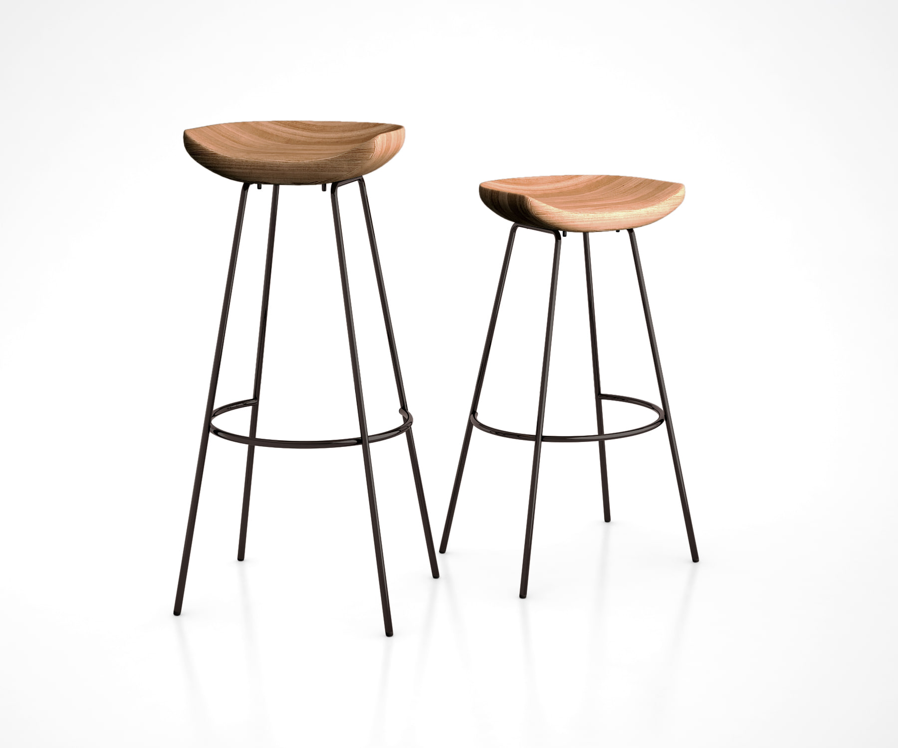 Alden Bar and Counter Stools by West Elm 3D 3D Model 3DHunt.co