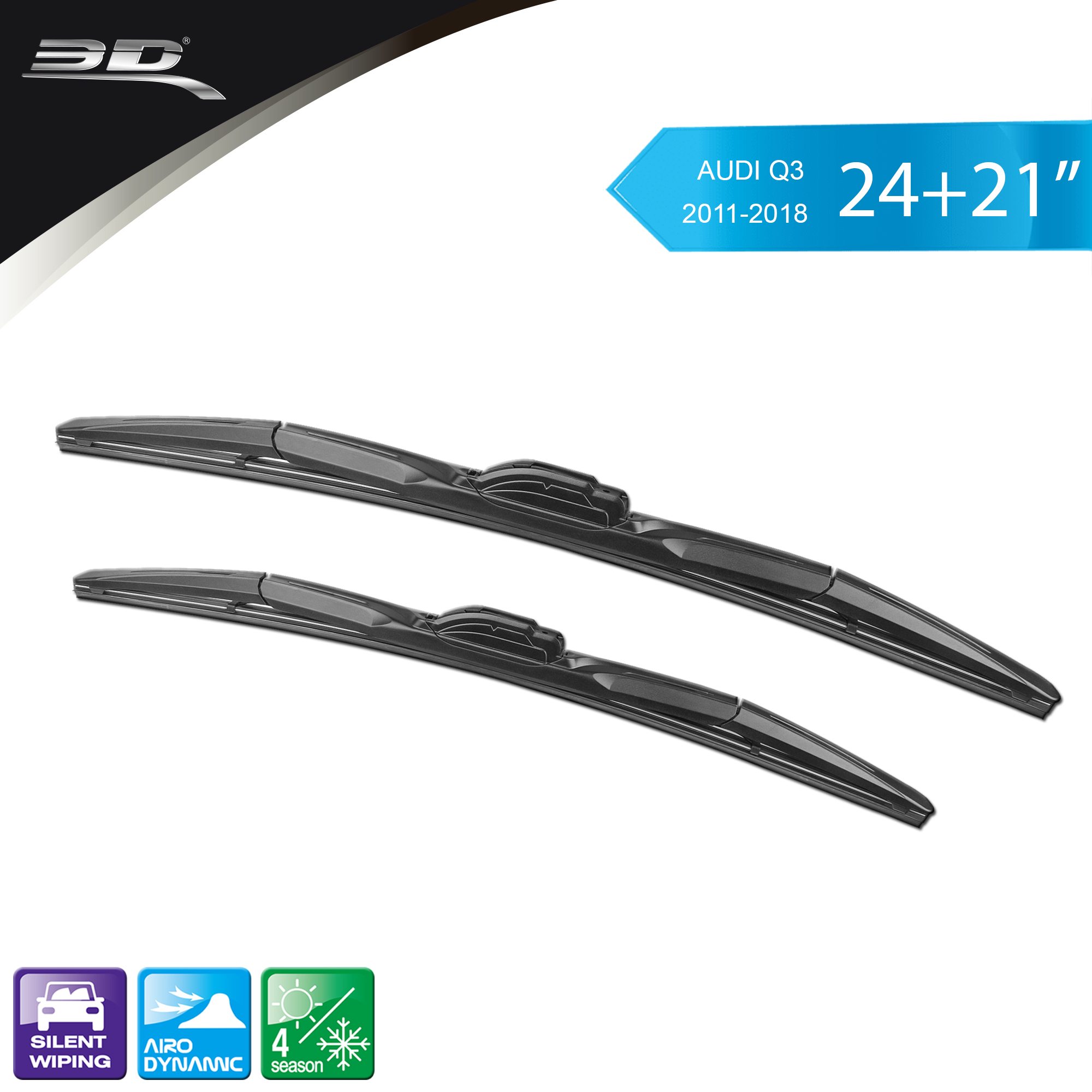 Audi Q3 Wiper Blades 21inch 24inch 3D Mats India