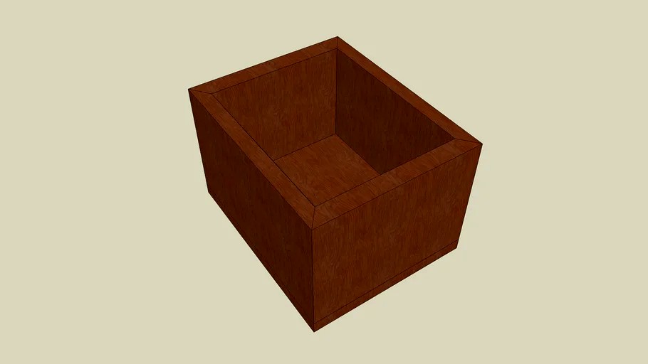 Wooden Box Construction (9JB) 3d model