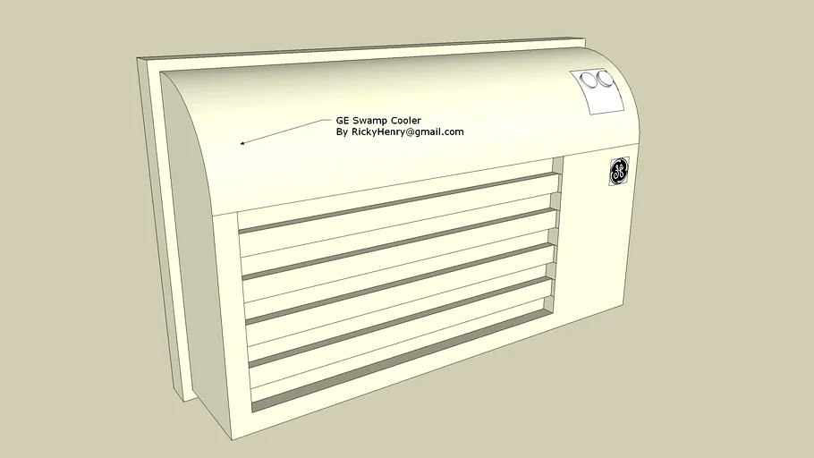 Wall Mounted Swamp Cooler 3d model