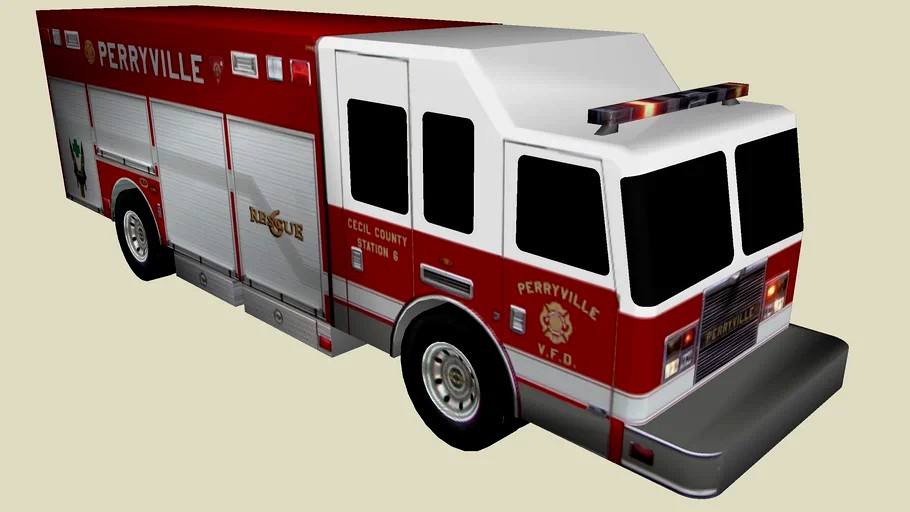 heavy rescue of perryville fire department 3d model