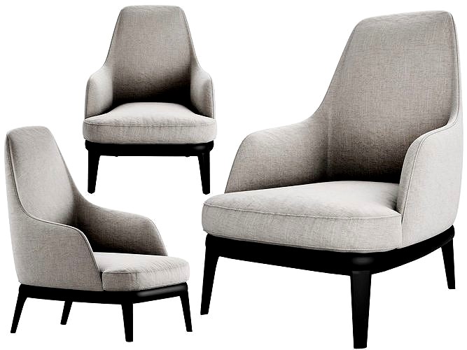 Poliform jane lounge armchair 3d model