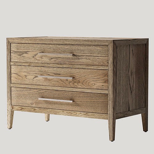 RH FRENCH CONTEMPORARY CLOSED NIGHTSTAND 3d model
