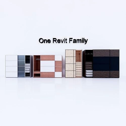 Cupboard 1 Full parametric Revit Family 3d model