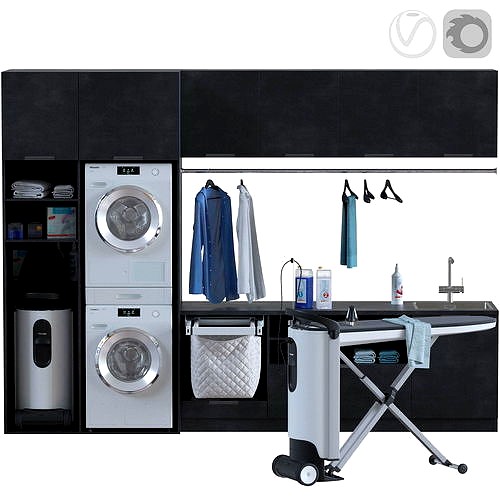 Miele Laundry Set 3d model