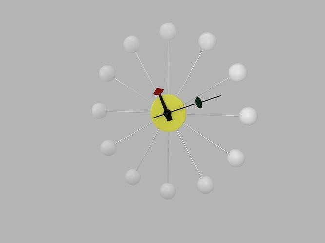 Large wall clock in loft style 3d model