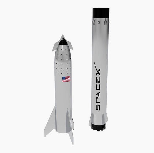 Spacex Starship 3d model