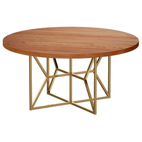 Hayes 60 Round Acacia Dining Table Crate and Barrel 3d model