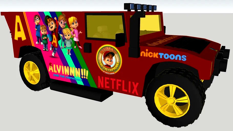 Nickelodeon ALVINNN!!! And The Chipmunks Car 3d model