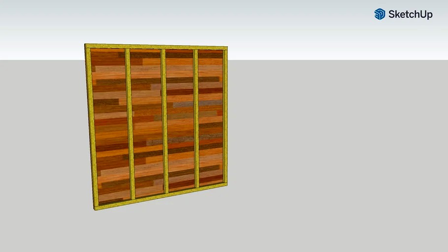 6ft shed wall panel 3d model