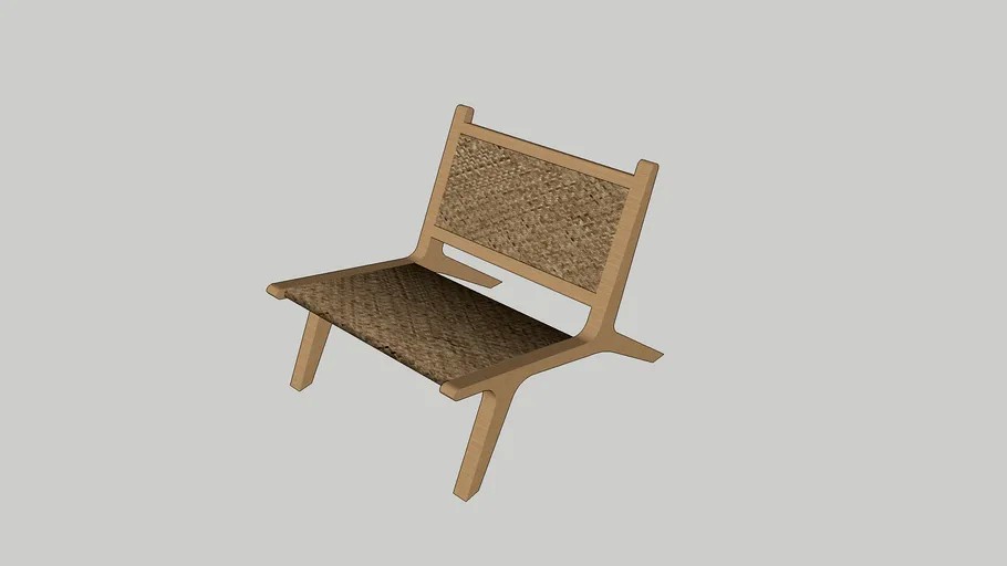 HK Living Abaca Lounge Chair fauteuil 3d model