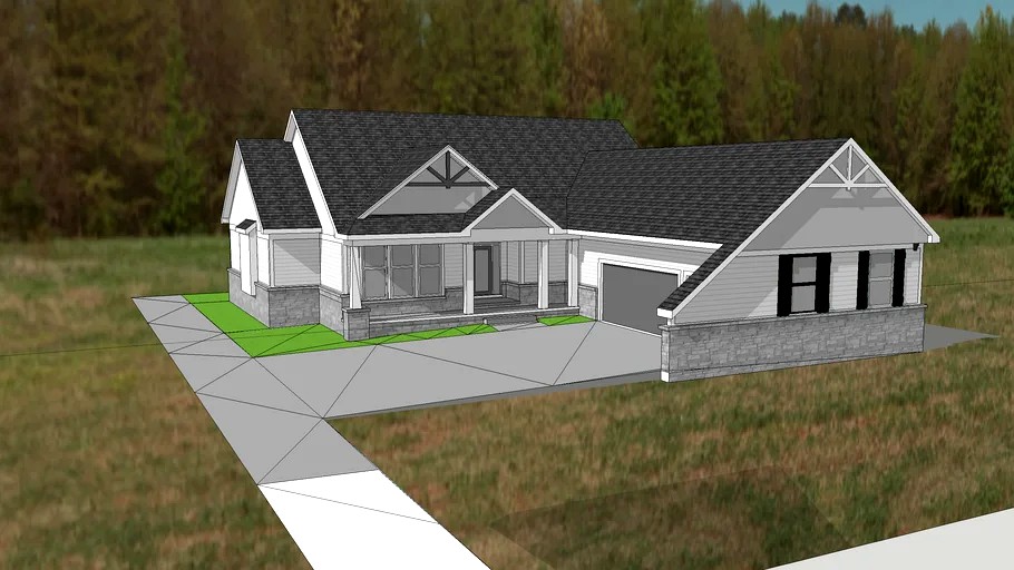 wattles road house, troy, michigan 3d model