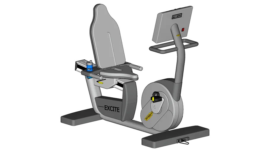 Technogym stationary bike 3d model