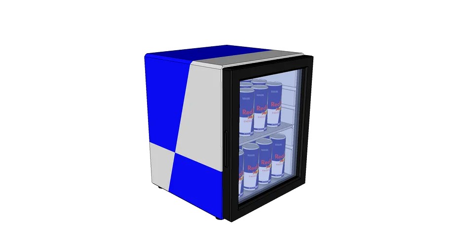 Redbull mini fridge 3d model