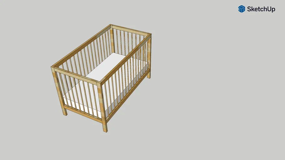 Ikea Crib 3d model