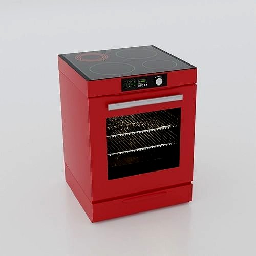 Induction Stove top Oven 3d model