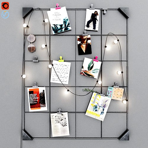 Ikea notice board 3d model