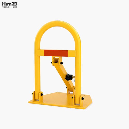 Lockable Folding Parking Barrier 3d model