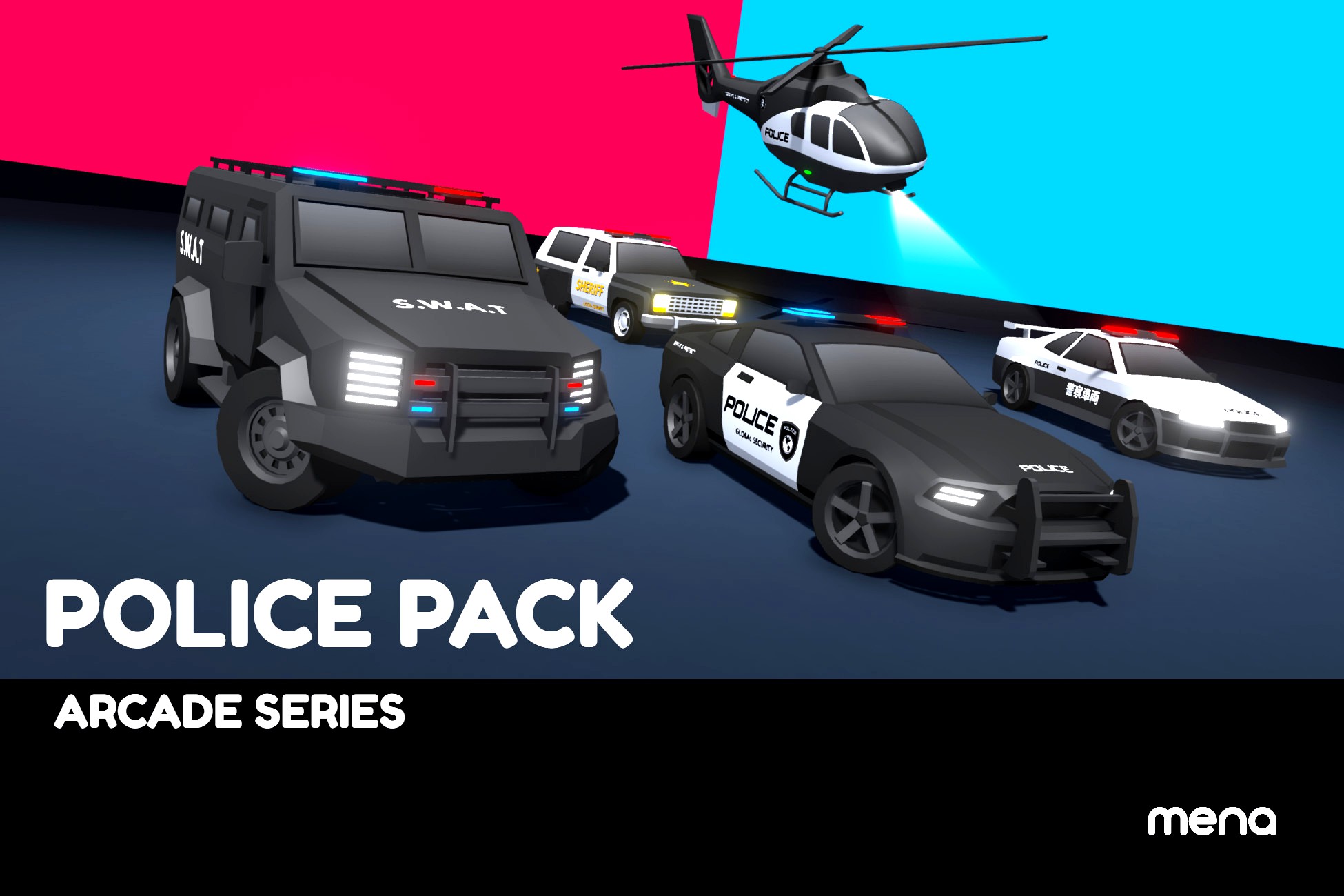 ARCADE Police Vehicles Pack 3d model