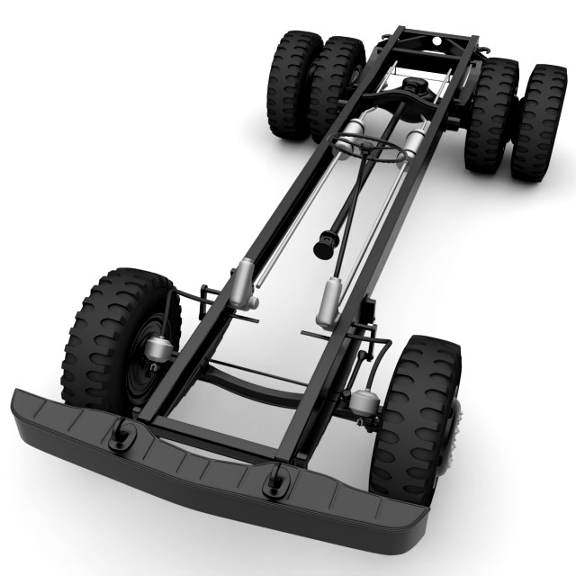 truck chassis 3d model