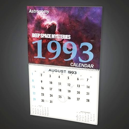 CLA Calendar PBR Game Ready 3d model