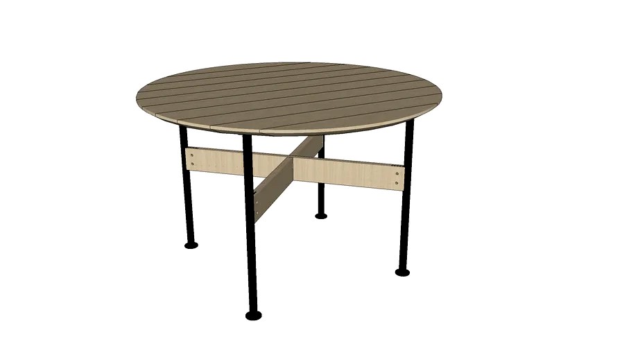 Woodlands Dining Table Solid Wood 3d model