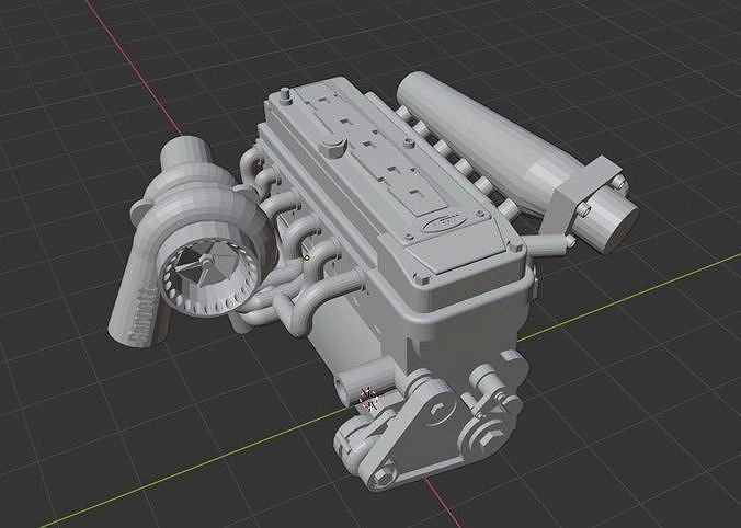 FG FPV barra turbo engine 1 piece | 3D model