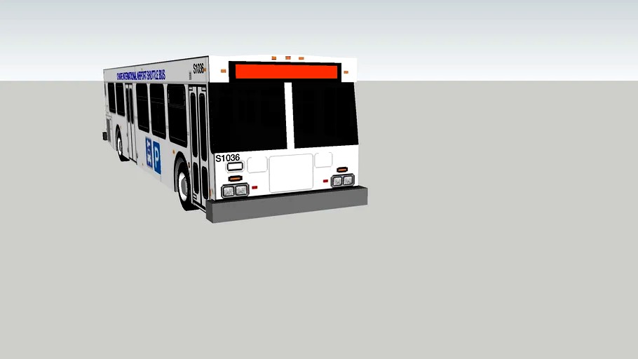 2003 new flyer d40lf o'hare rental car shuttle bus 3d model
