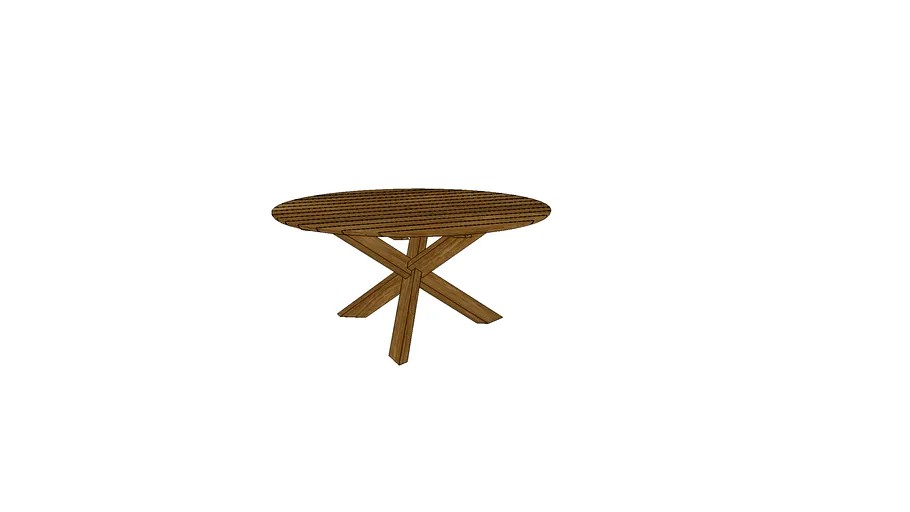Ethnicraft Teak Circle dining table 3d model