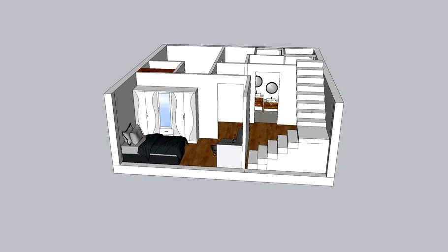 Charlotte affordable housing second floor 3d model