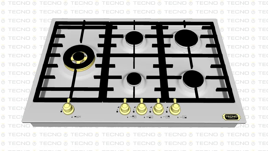 Cooktop TH70 5L2Vintage TECNO 3d model