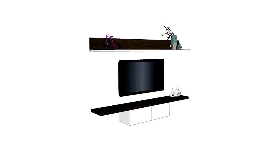 floating TV shelf 3d model