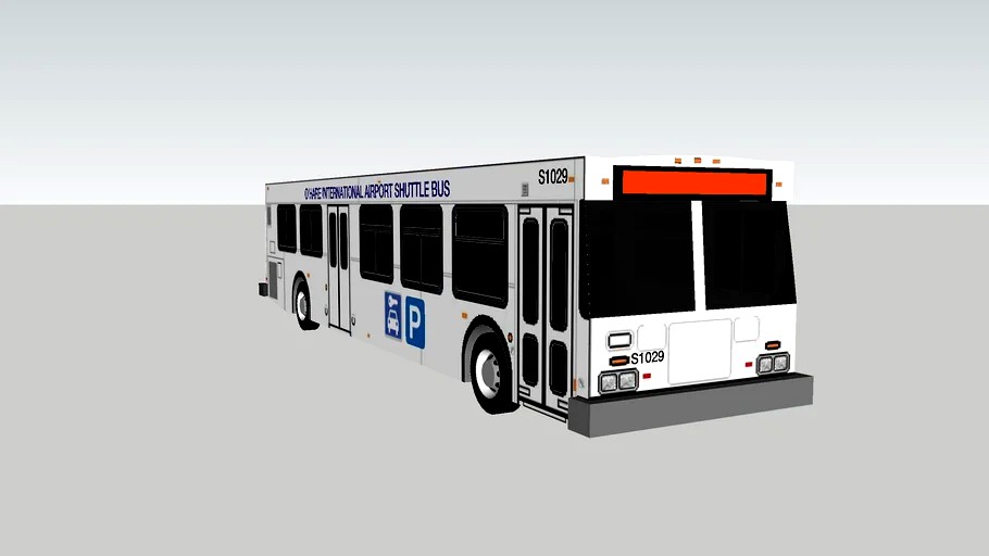 2003 new flyer d40lf o'hare rental car shuttle 3d model