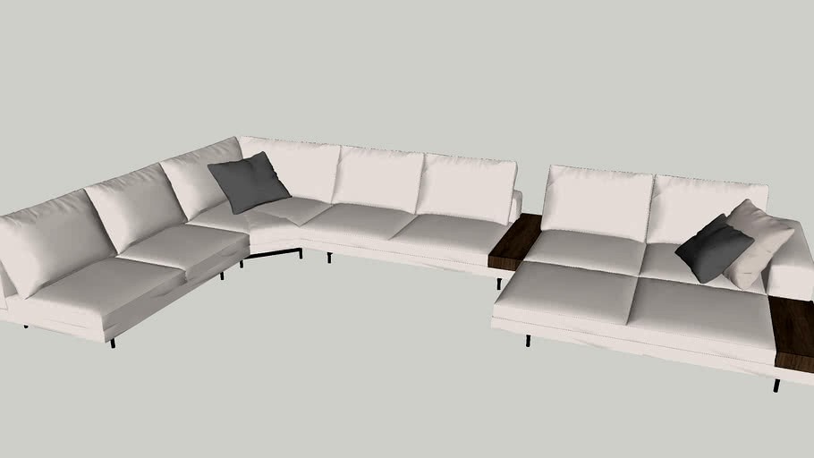 King Living Kato Chaise Sofa 3d model