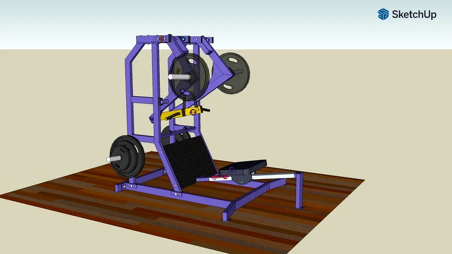 Leg press and rowing 3d model