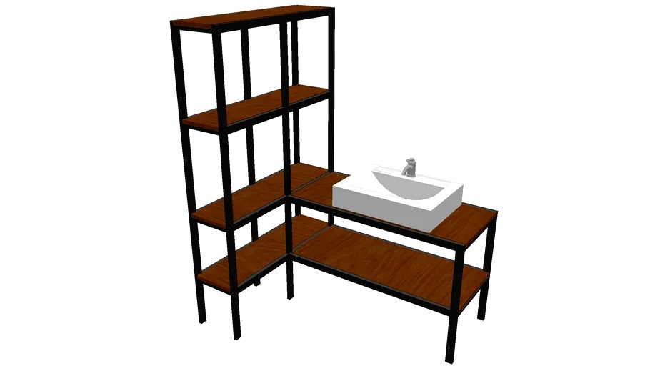 IKEA Bathroom sink table 3d model