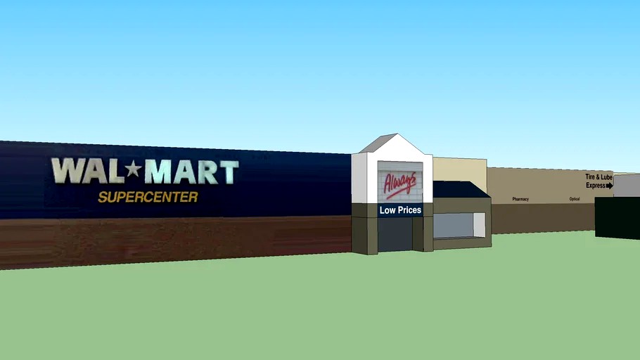 Walmart Supercenter 3d model