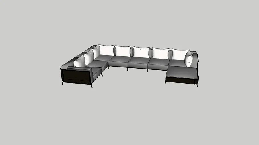 Holly Hunt Tortuga Exterior Sectional 3d model