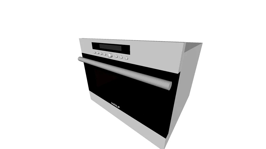 Wolf 24 inch Built in Wall Oven convection and steam 3d model