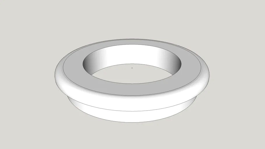 Desk grommet adapter 3d model