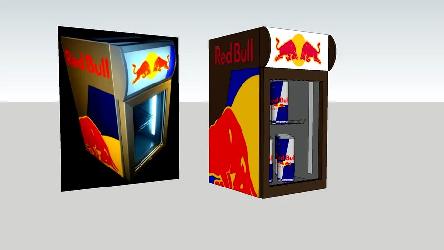 Redbull mini fridge 3d model