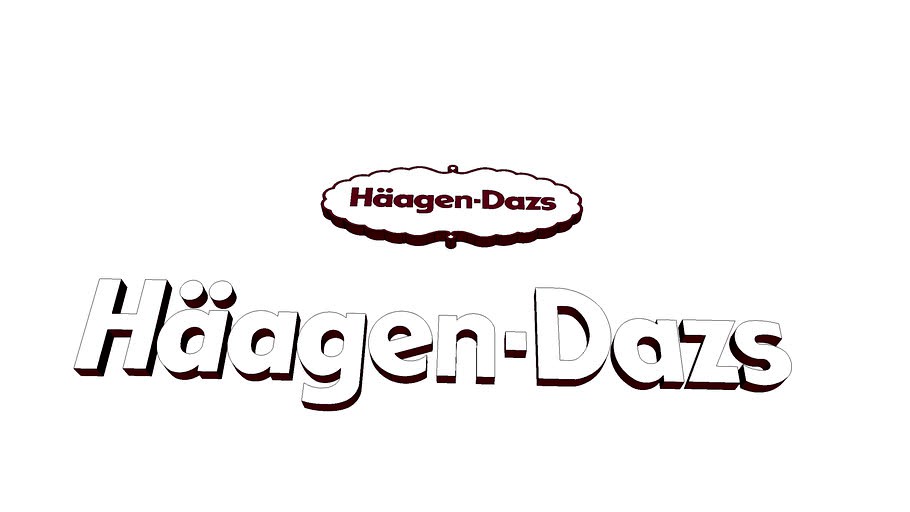 Logo haagendazs 3d model