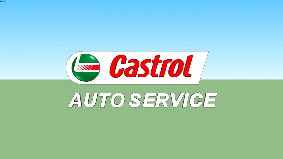 castrol auto service logo 3d model
