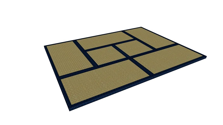 Tatami Floor Mats 3d model
