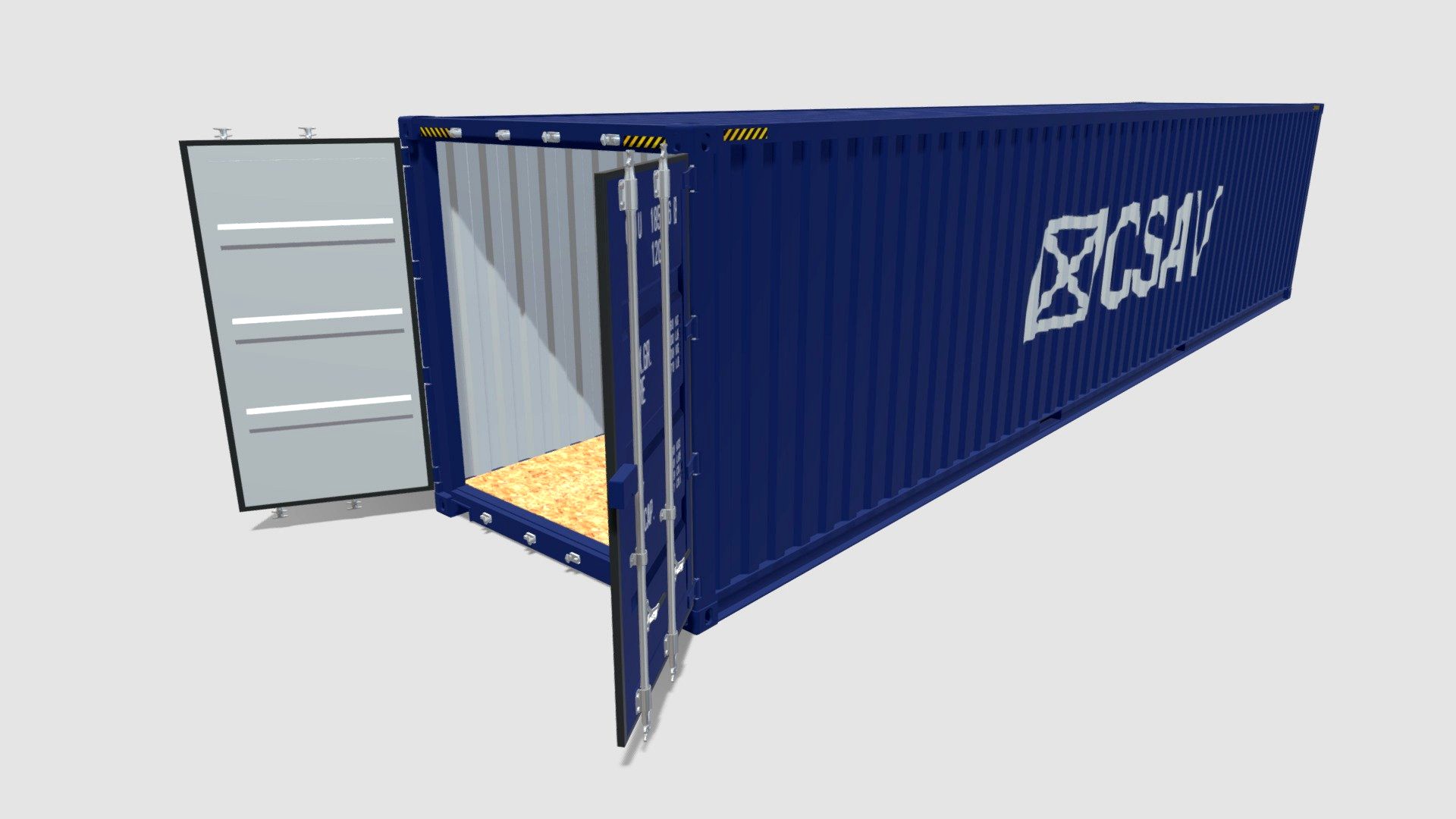 40ft Shipping Container CSAV v2 3d model