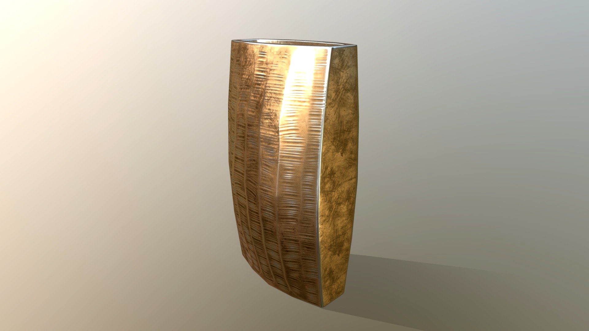 Carver Brass Narrow Vase 3d model
