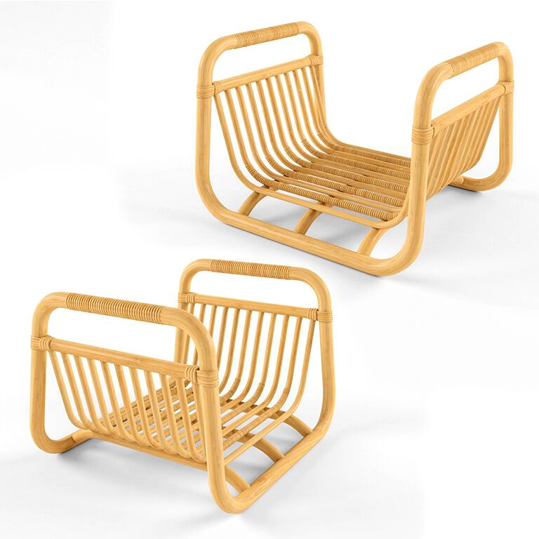 Magazine Stand Rattan Buskbo Ikea (176273) 3d model